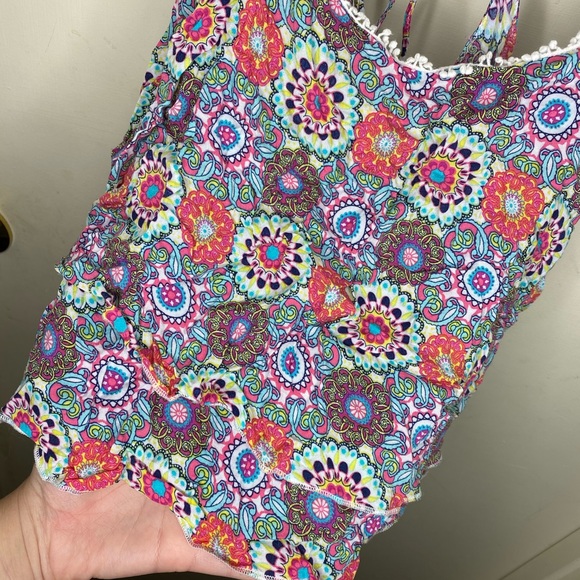 Colorful layered ruffle cami - Picture 2 of 6